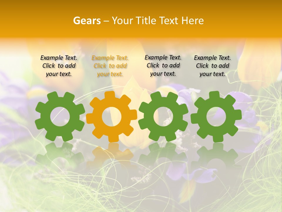 Florist Blue Violet PowerPoint Template