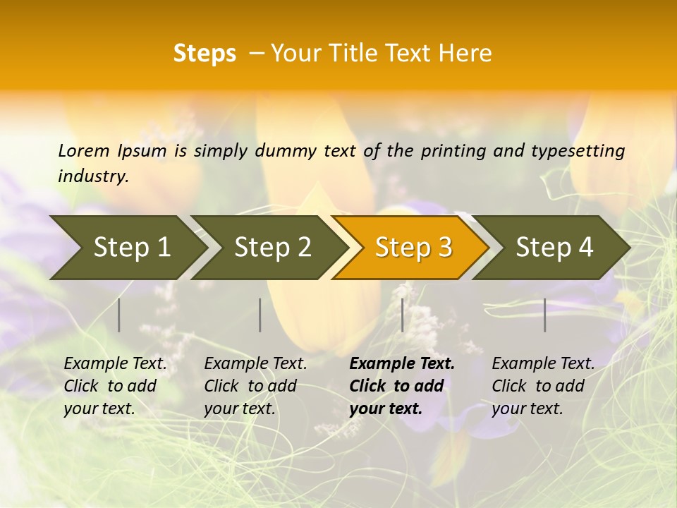 Florist Blue Violet PowerPoint Template