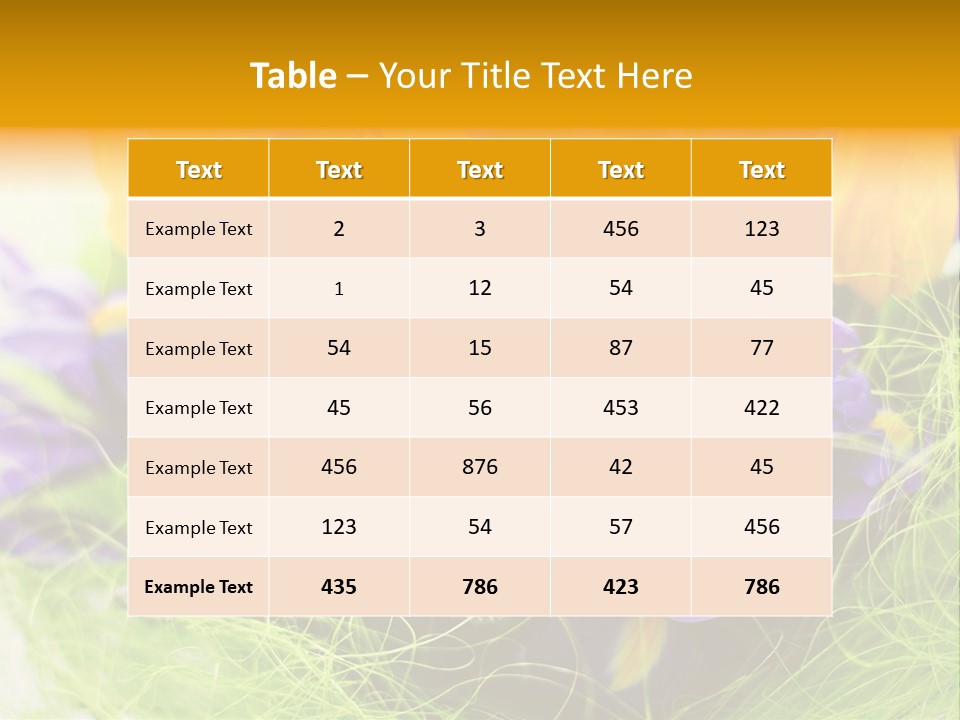 Florist Blue Violet PowerPoint Template