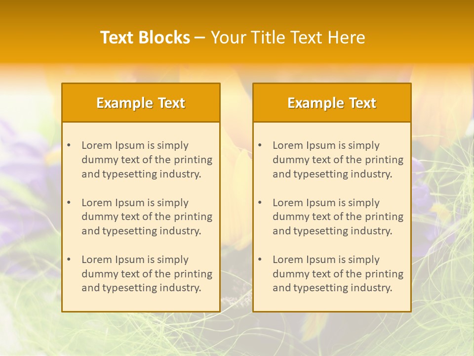 Florist Blue Violet PowerPoint Template