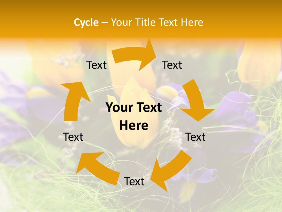 Florist Blue Violet PowerPoint Template