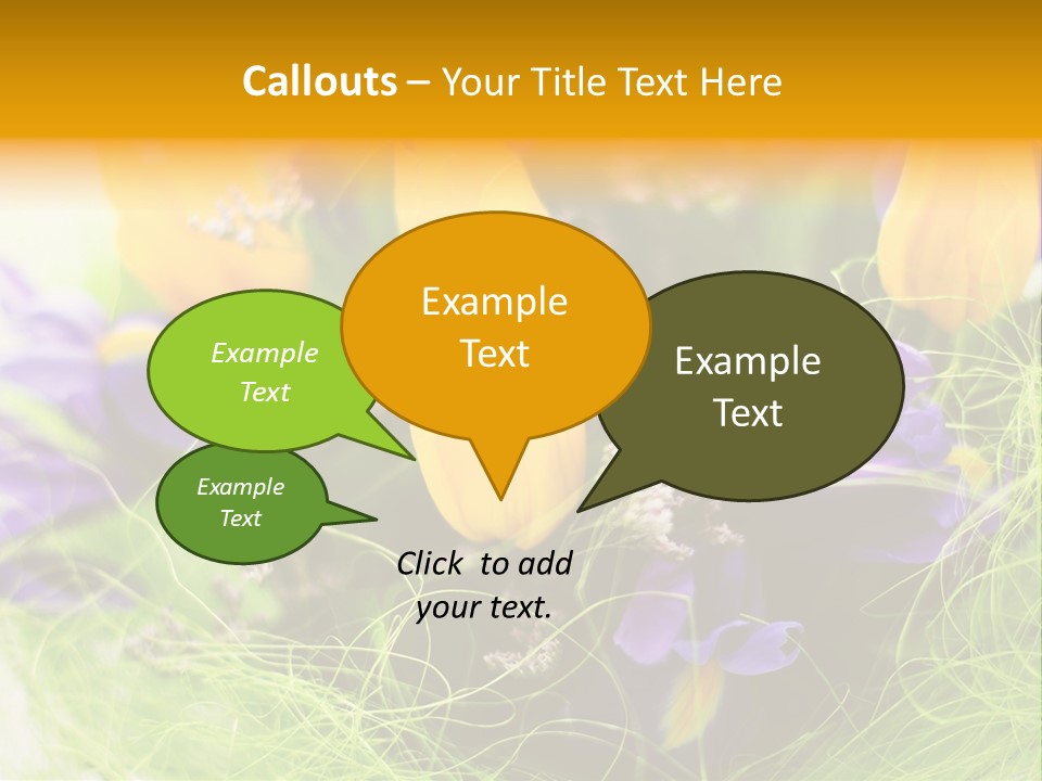 Florist Blue Violet PowerPoint Template