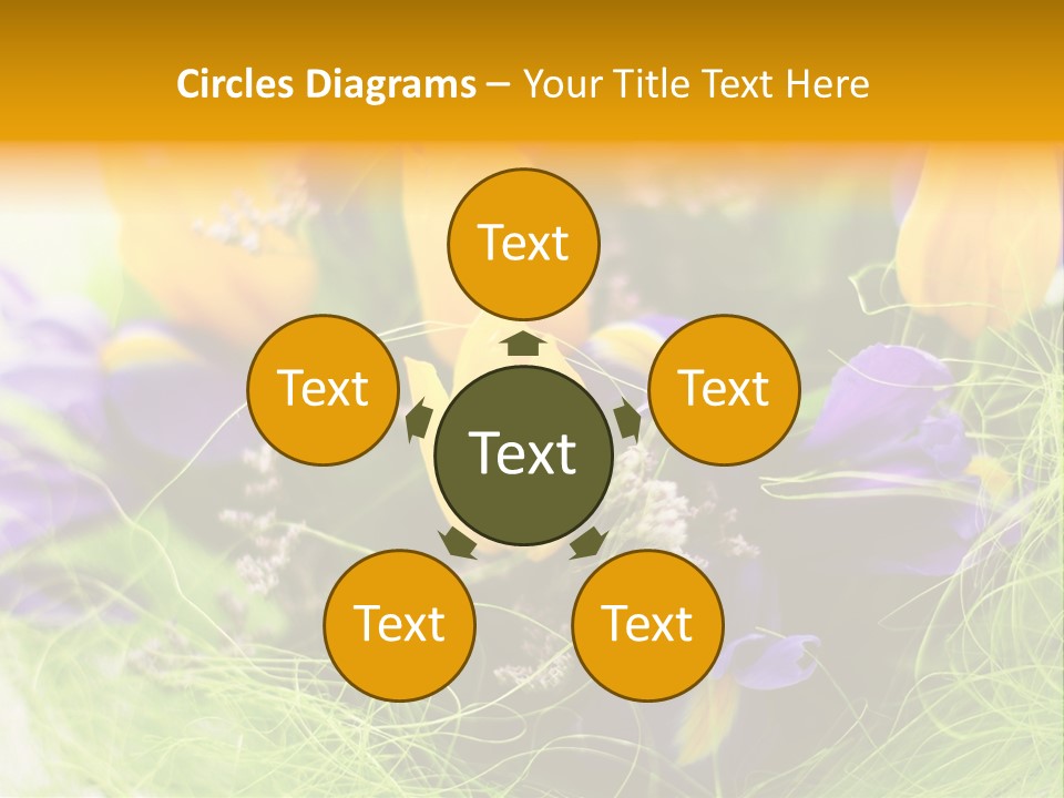 Florist Blue Violet PowerPoint Template