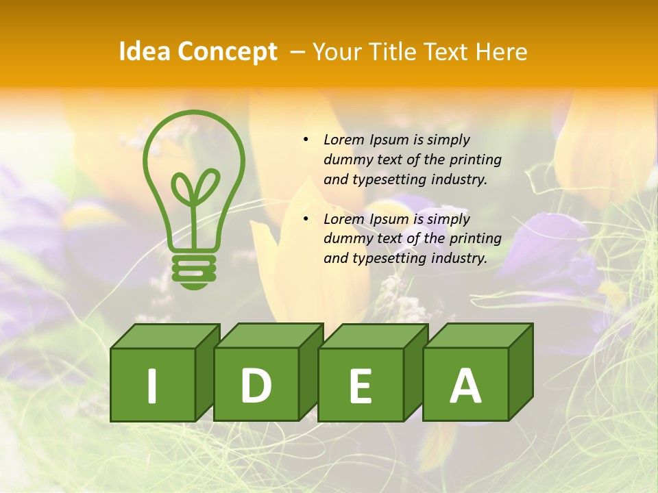 Florist Blue Violet PowerPoint Template