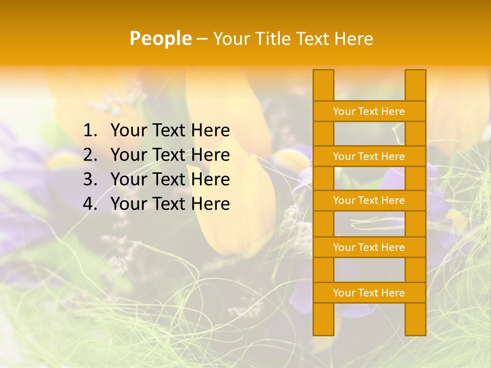 Florist Blue Violet PowerPoint Template