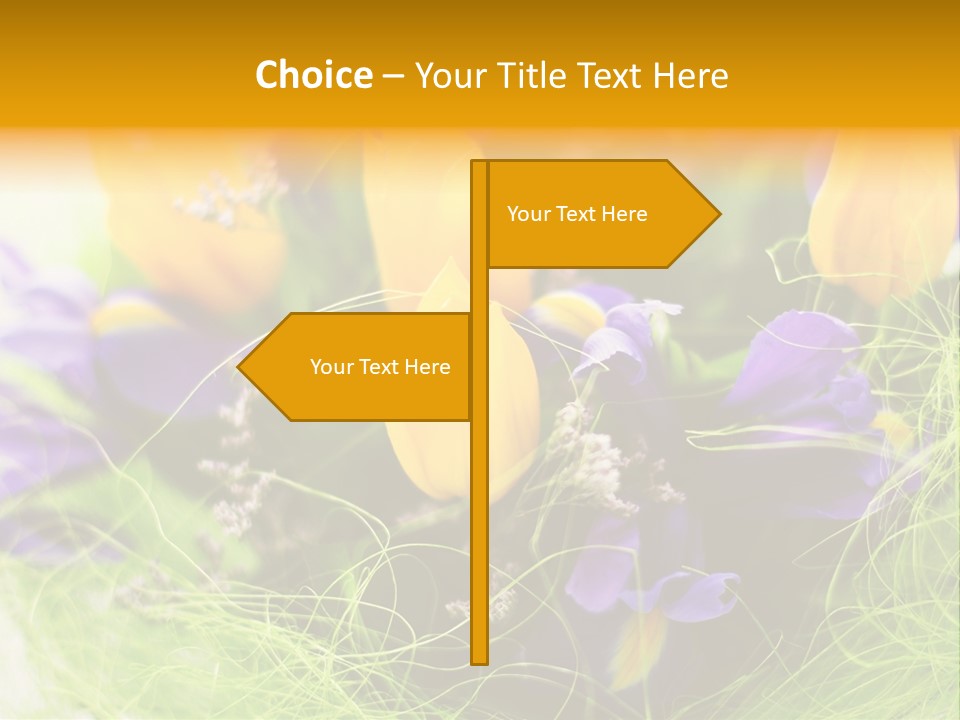 Florist Blue Violet PowerPoint Template