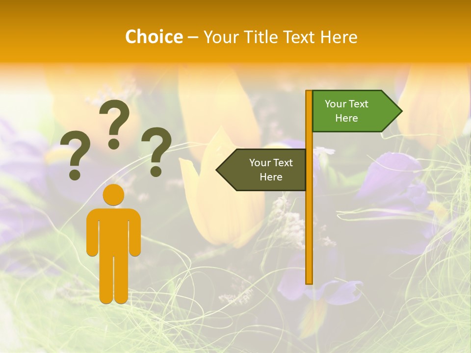 Florist Blue Violet PowerPoint Template