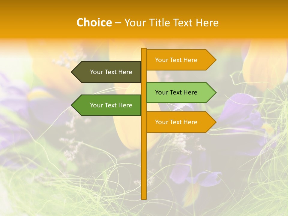 Florist Blue Violet PowerPoint Template