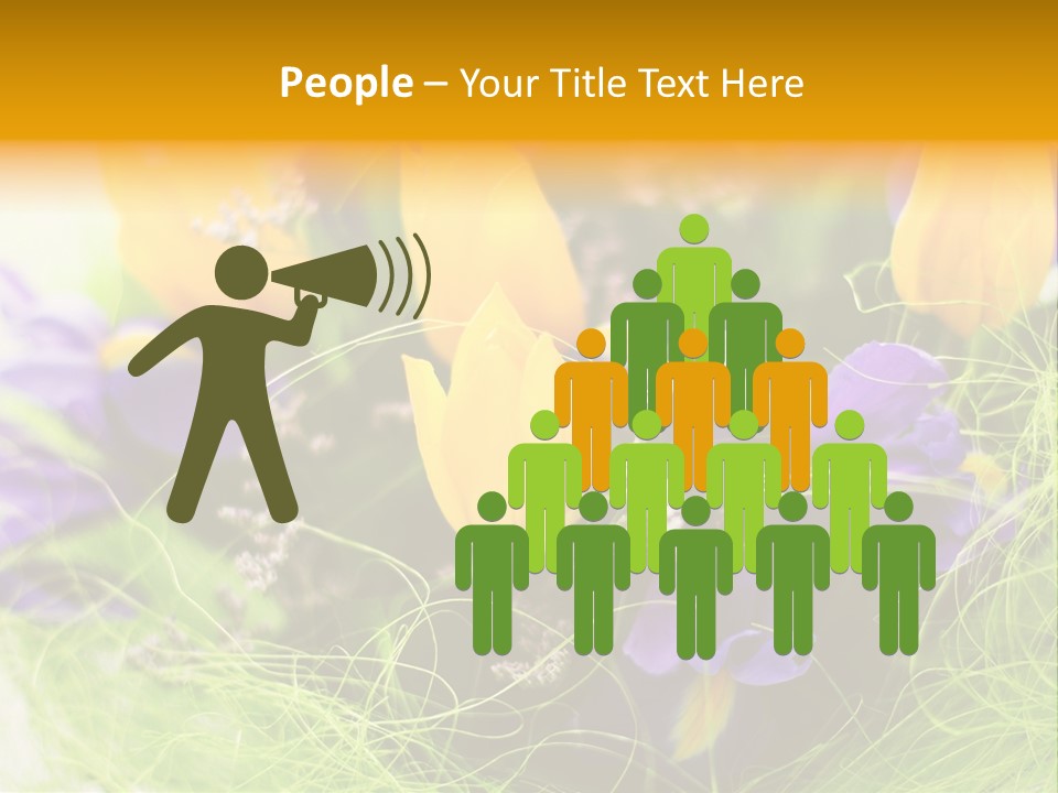 Florist Blue Violet PowerPoint Template