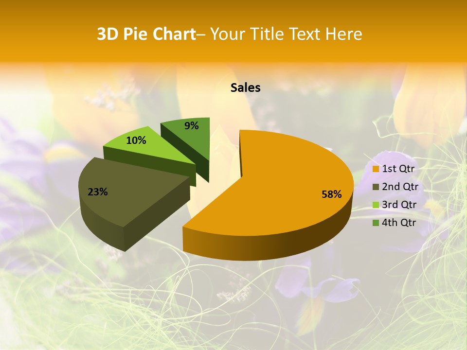 Florist Blue Violet PowerPoint Template