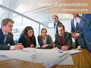 Conference Room Drawing PowerPoint Template