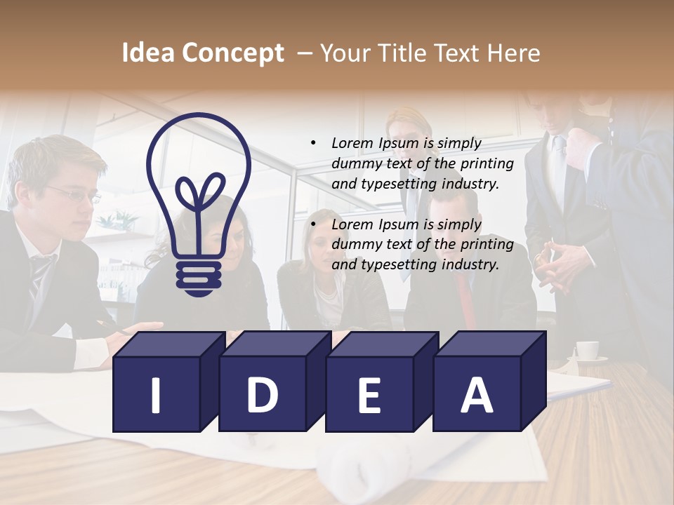 Conference Room Drawing PowerPoint Template