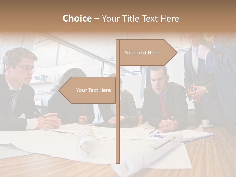 Conference Room Drawing PowerPoint Template