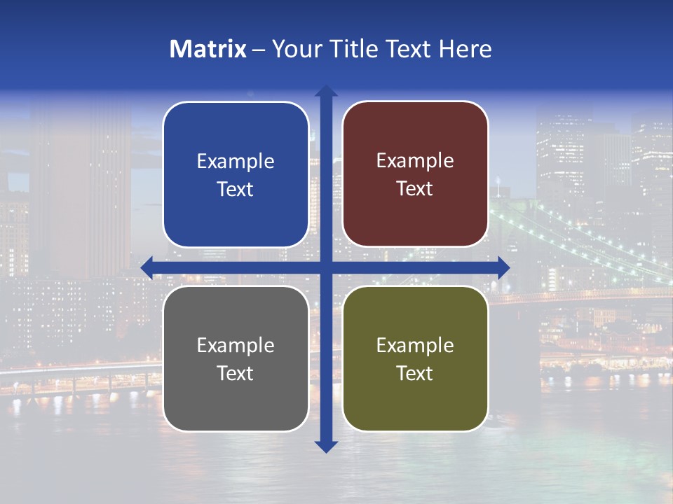 Night Time In New York City PowerPoint Template