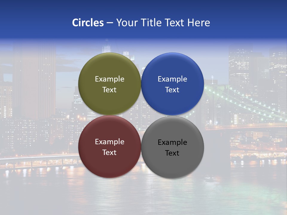 Night Time In New York City PowerPoint Template