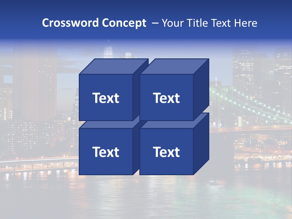 Night Time In New York City PowerPoint Template