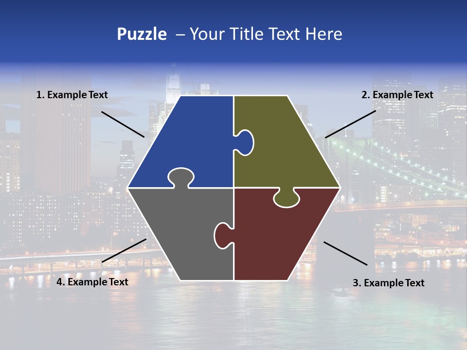 Night Time In New York City PowerPoint Template