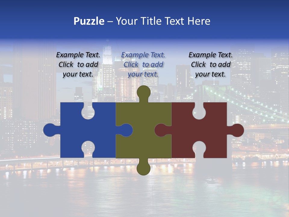 Night Time In New York City PowerPoint Template