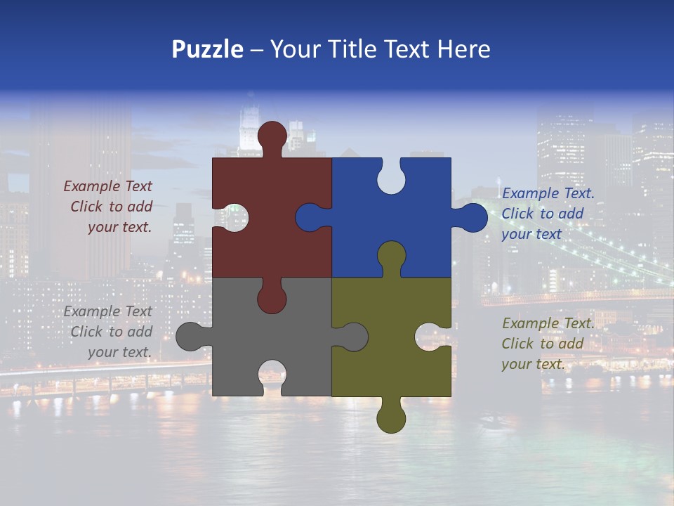 Night Time In New York City PowerPoint Template