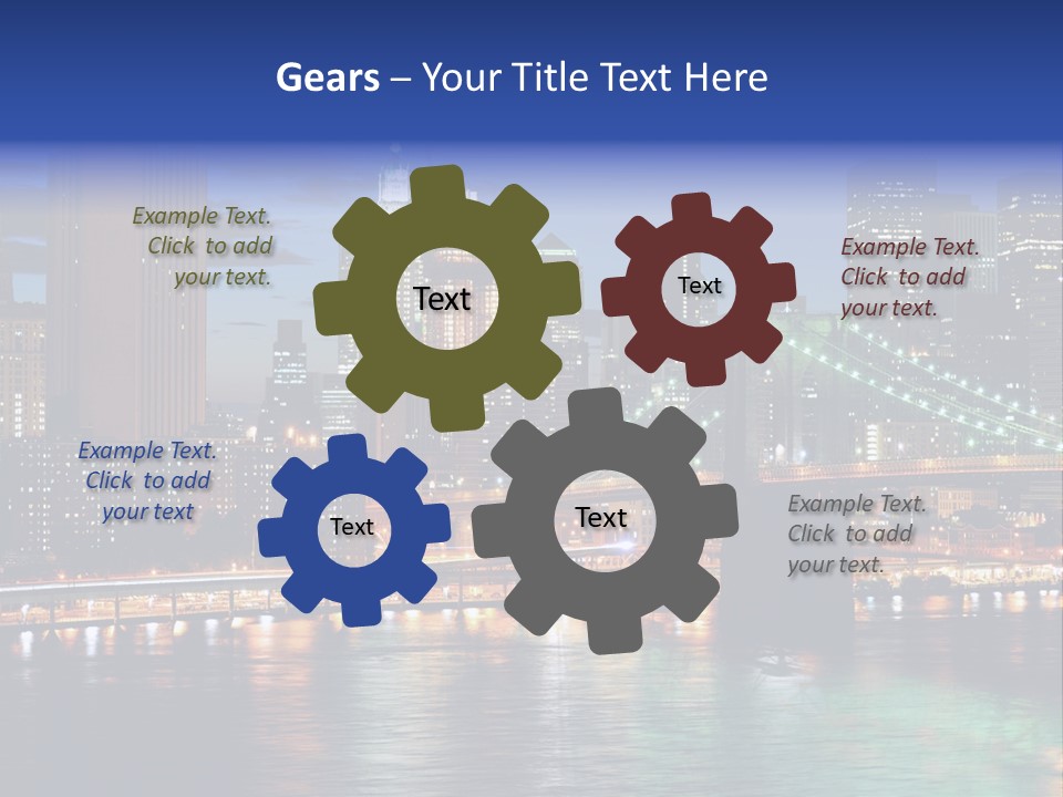 Night Time In New York City PowerPoint Template