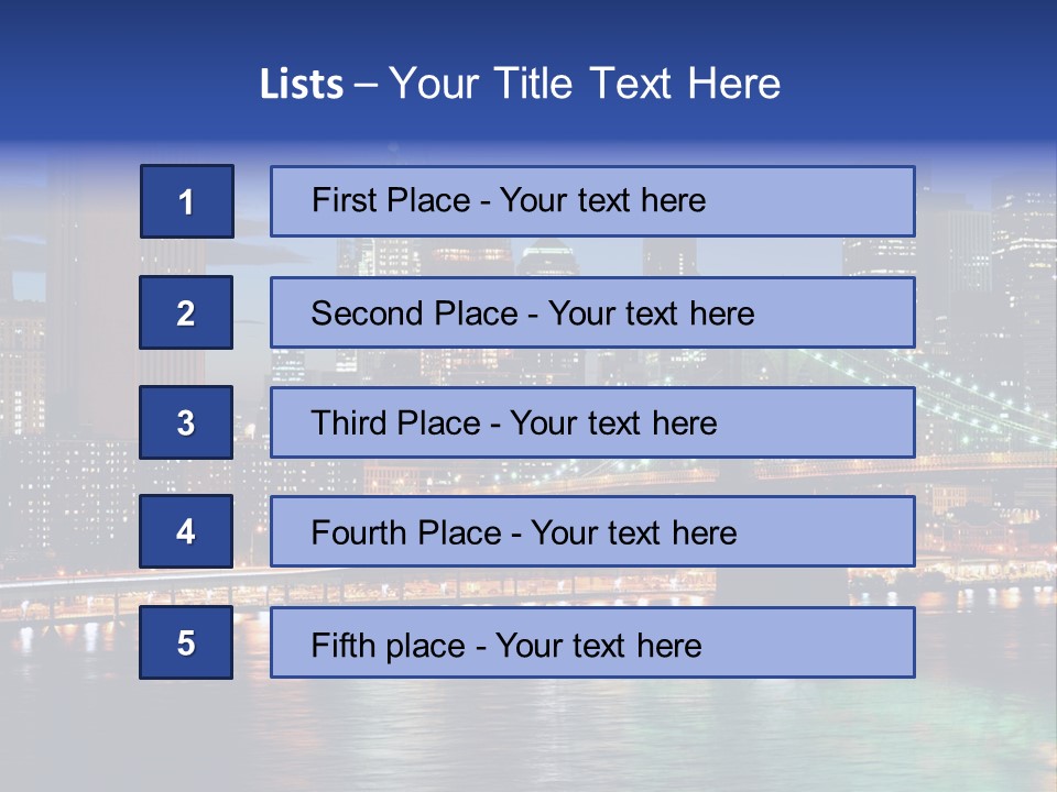 Night Time In New York City PowerPoint Template