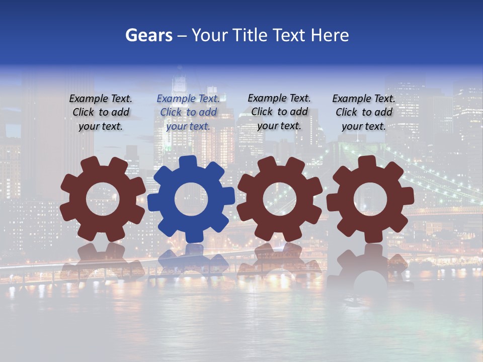 Night Time In New York City PowerPoint Template