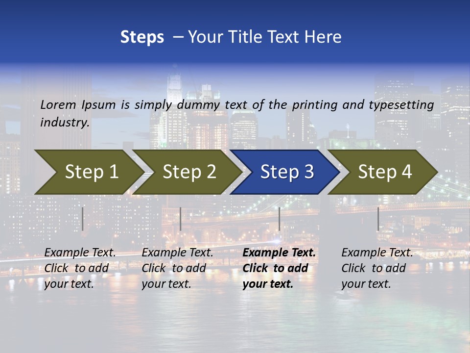 Night Time In New York City PowerPoint Template