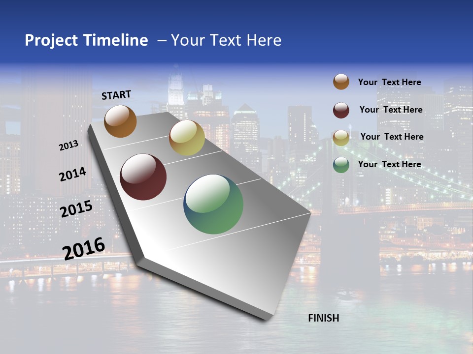 Night Time In New York City PowerPoint Template