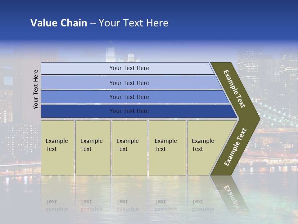 Night Time In New York City PowerPoint Template