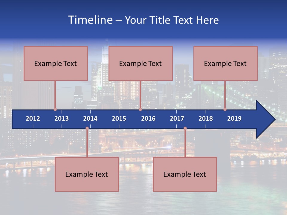 Night Time In New York City PowerPoint Template