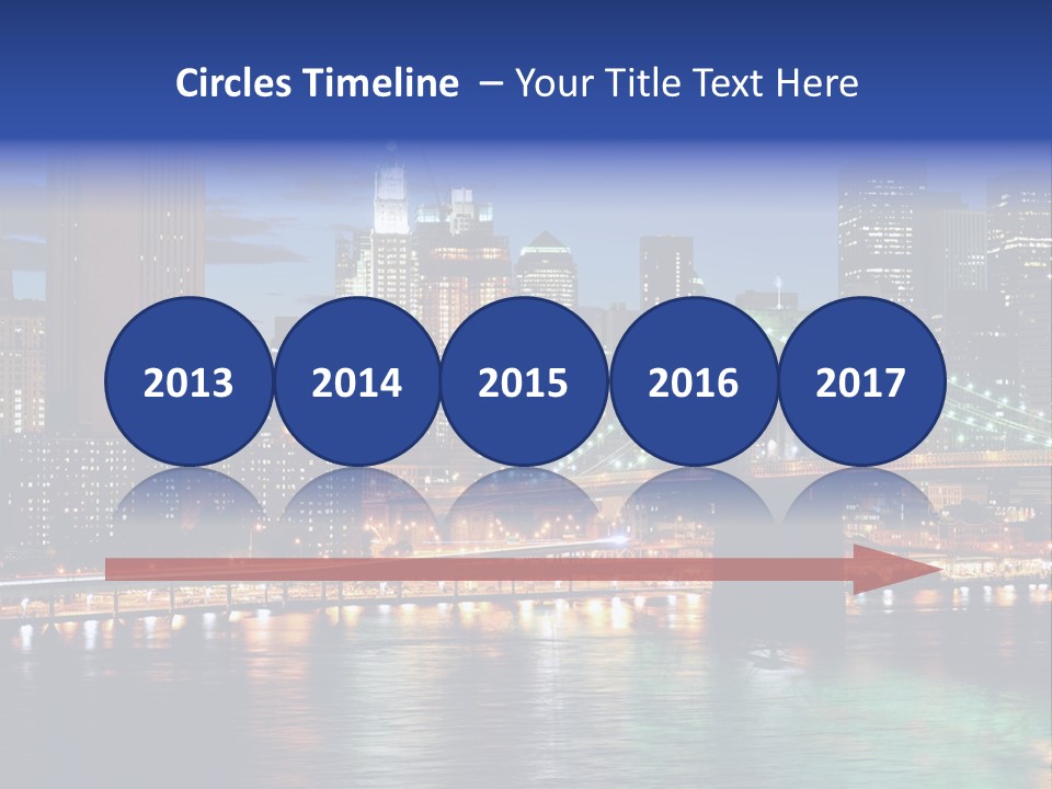 Night Time In New York City PowerPoint Template