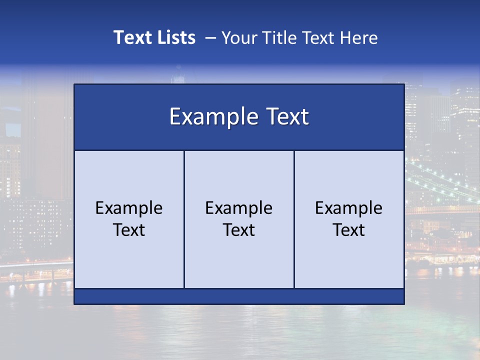 Night Time In New York City PowerPoint Template