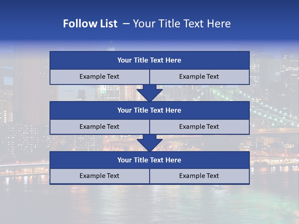 Night Time In New York City PowerPoint Template