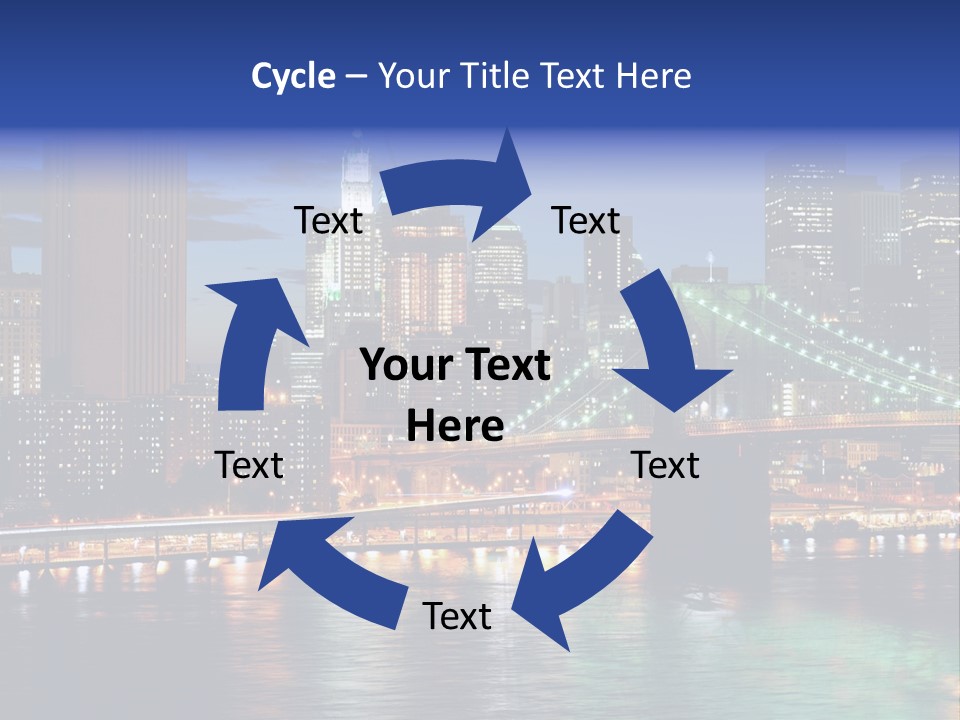 Night Time In New York City PowerPoint Template