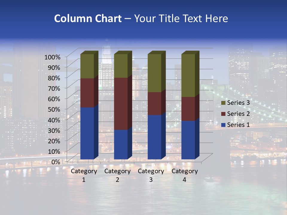 Night Time In New York City PowerPoint Template