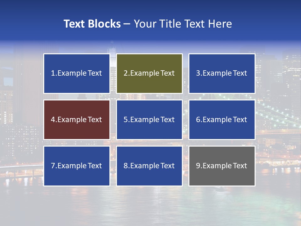 Night Time In New York City PowerPoint Template