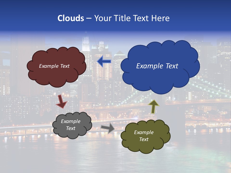 Night Time In New York City PowerPoint Template