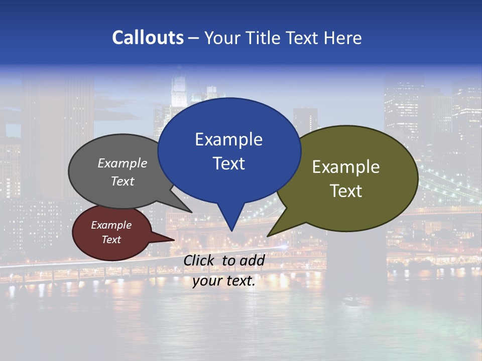 Night Time In New York City PowerPoint Template