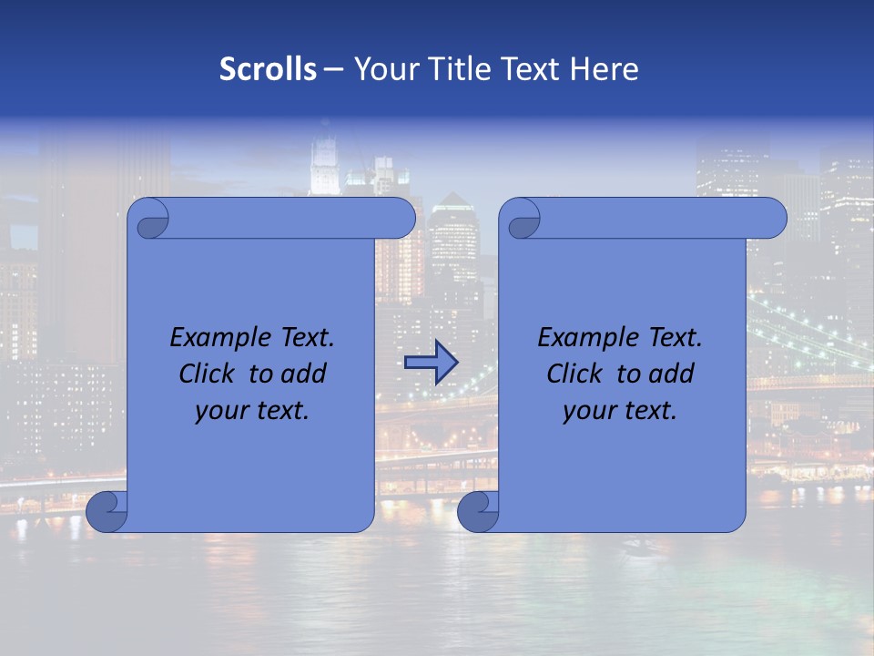 Night Time In New York City PowerPoint Template