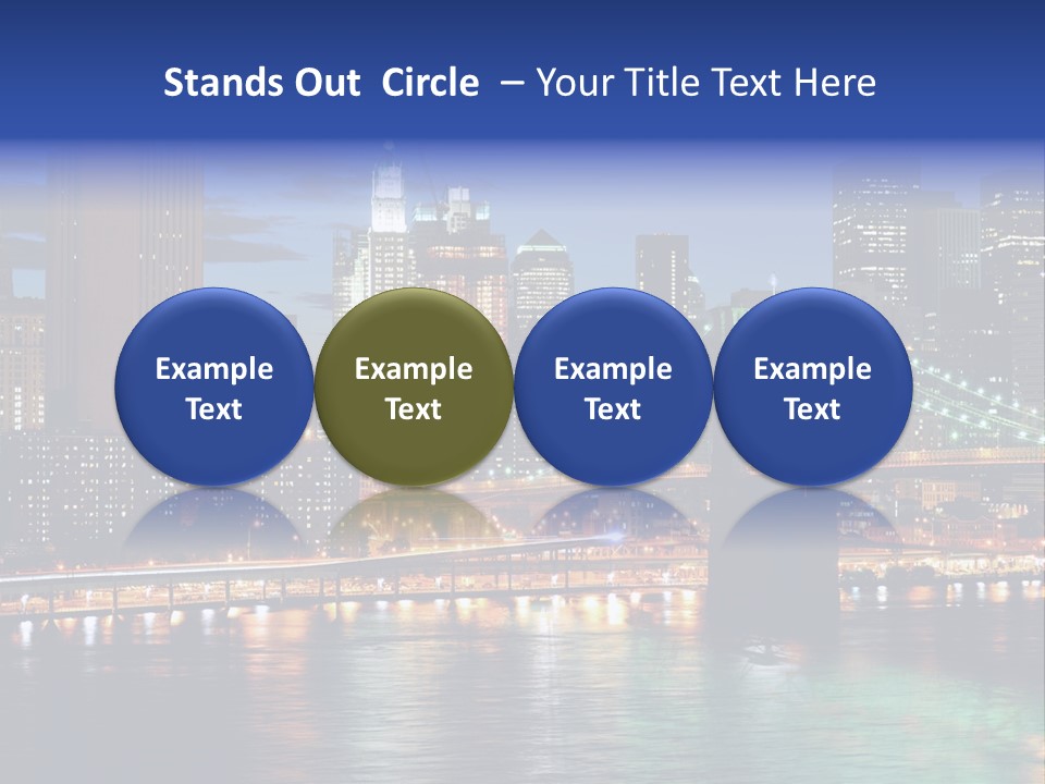 Night Time In New York City PowerPoint Template