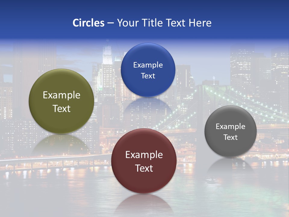 Night Time In New York City PowerPoint Template