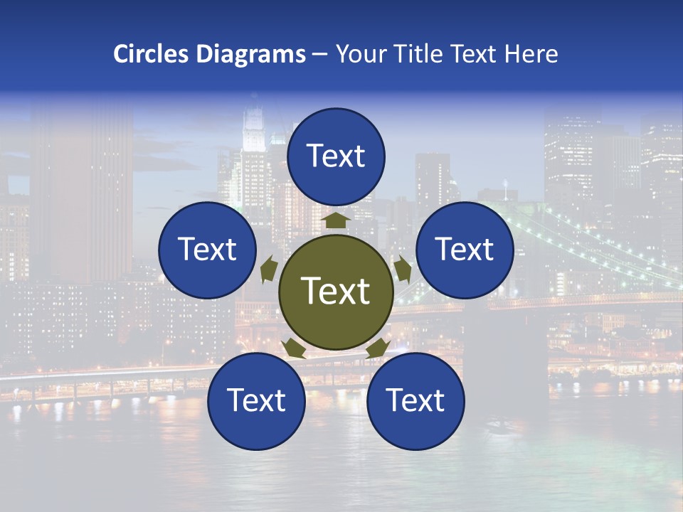 Night Time In New York City PowerPoint Template