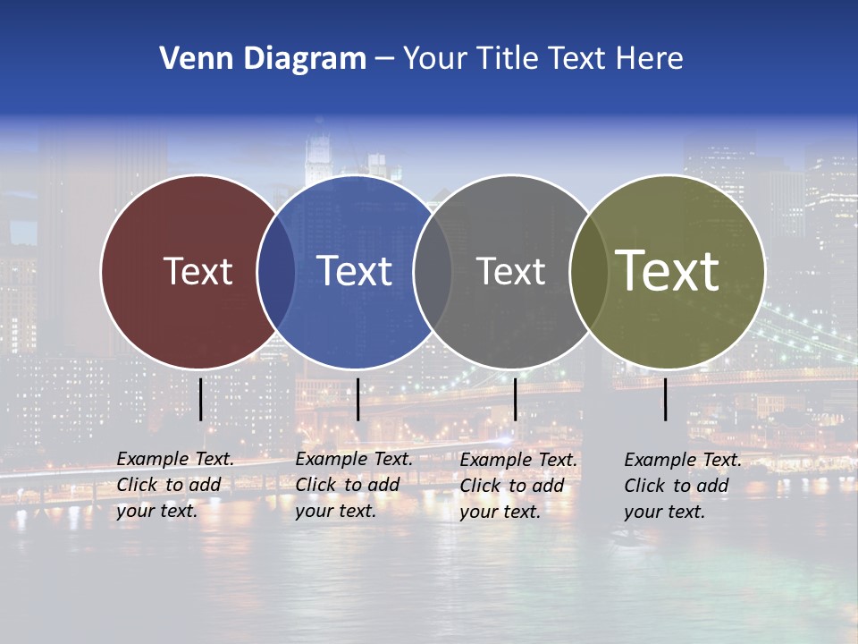 Night Time In New York City PowerPoint Template