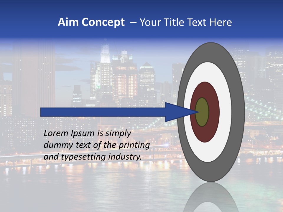 Night Time In New York City PowerPoint Template