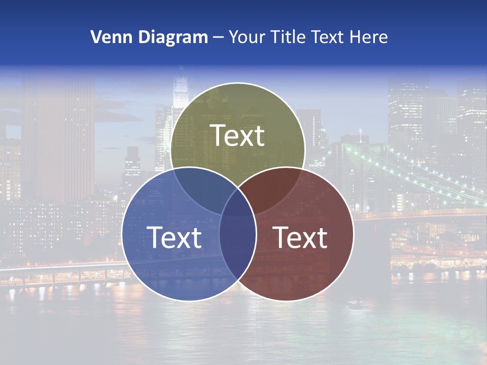 Night Time In New York City PowerPoint Template