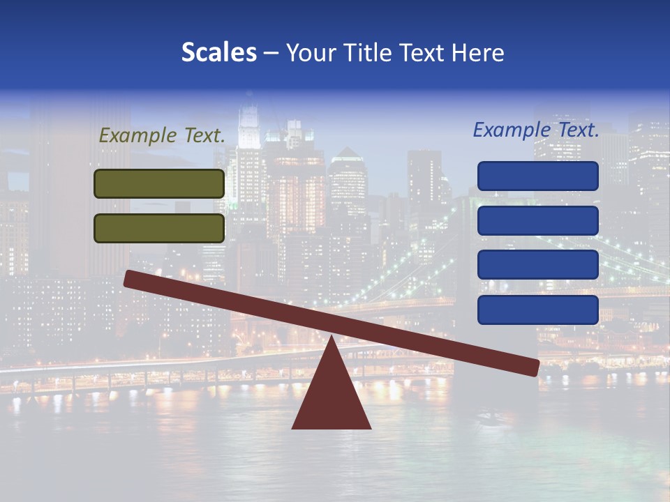 Night Time In New York City PowerPoint Template