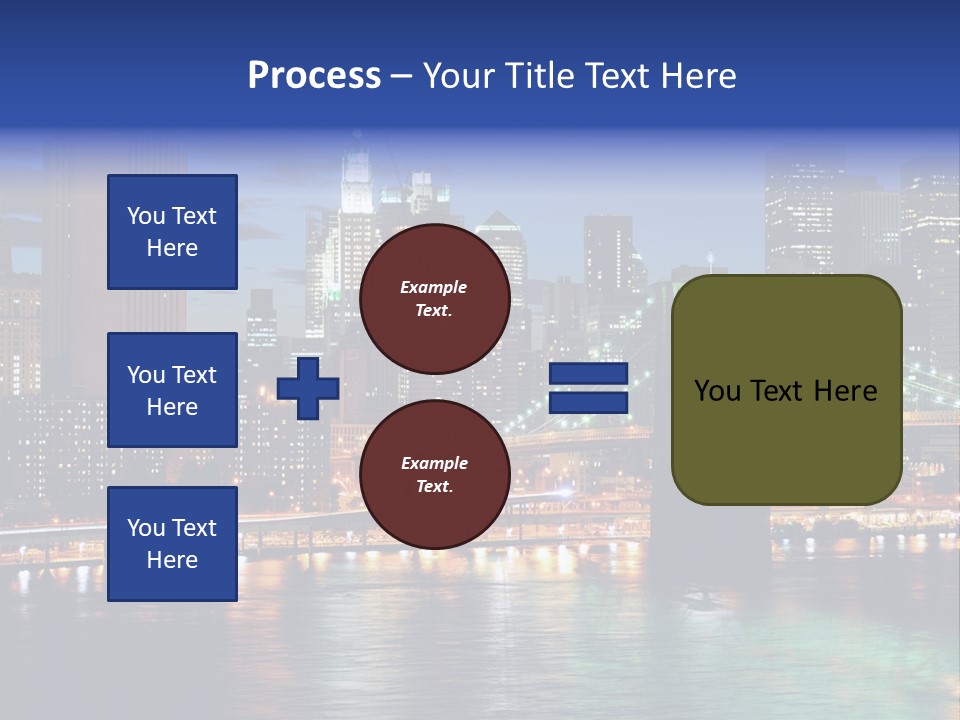Night Time In New York City PowerPoint Template