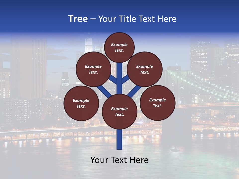 Night Time In New York City PowerPoint Template