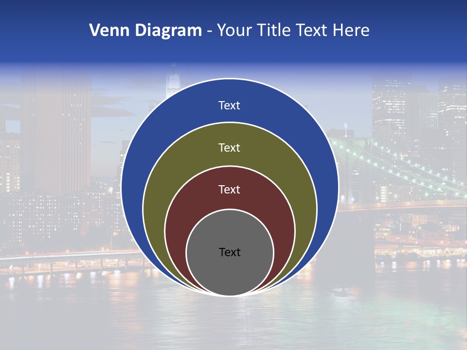 Night Time In New York City PowerPoint Template