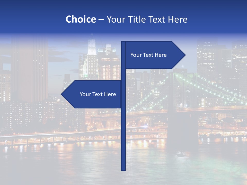 Night Time In New York City PowerPoint Template